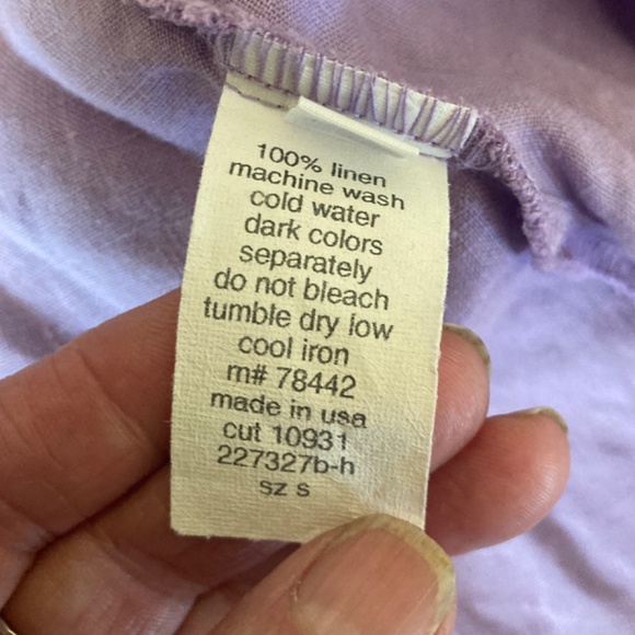 Heaven Lavender Linen Dress / S - Picture 4 of 5